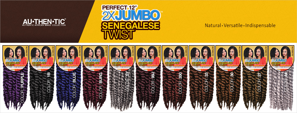 Authentic Synthetic Hair Crochet Braids Perfect 12 2X Jumbo ...