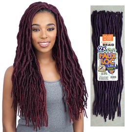 Model Synthetic Hair Crochet Braids Glance 2x Soft Medium Faux Model Synthetic Hair Crochet Braids Glance 2x Soft Medium Faux Loc Lite Wavy 18