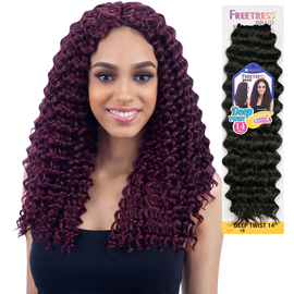 Freetress Synthetic Hair Crochet Braids Deep Twist 14 Samsbeauty Hair Color Shown 99j Samsbeauty