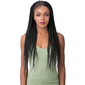 Its a Wig Synthetic Hair Lace Front Wig Swiss Lace Braided Wig Micro Cornrow Box Braid