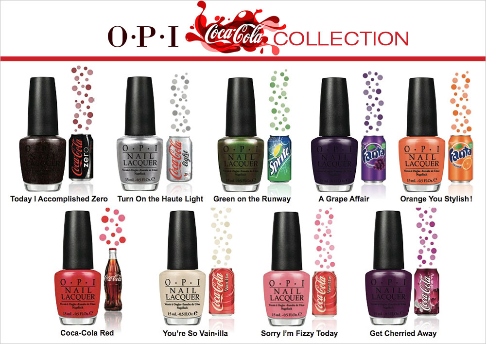 Opi Coca Cola Nail Lacquer Collection Samsbeauty Opi Coca Cola Nail Lacquer Collection