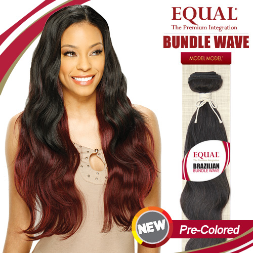Modelmodel Equal Synthetic Hair Weave Brazilian Bundle Wave Free Hair Color Shown 1b 99j 530