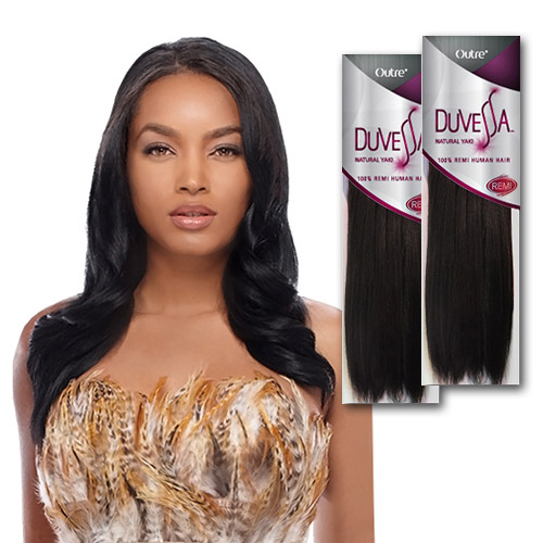 Remi Human Hair Weave Outre Duvessa Natural Yaki Samsbeauty Hair Length Shown 14 Color 1