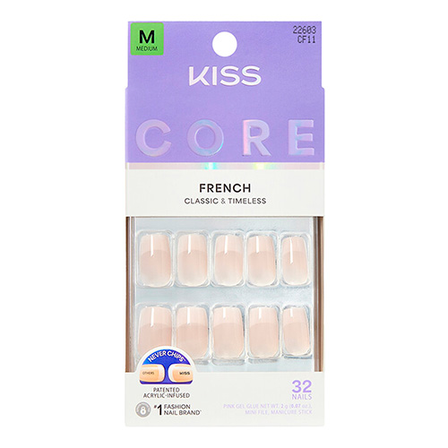 KISS CORE - French Classic & Timeless - 32 Nails - M - Scenario #CF11