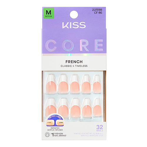 KISS CORE - French Classic & Timeless - 32 Nails - M - Reunion #CF06