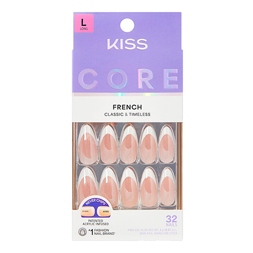 KISS CORE - French Classic & Timeless - 32 Nails - L - Fascinating #CF08
