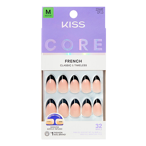 KISS CORE - French Classic & Timeless - 32 Nails - M - Full of Fun #CF13
