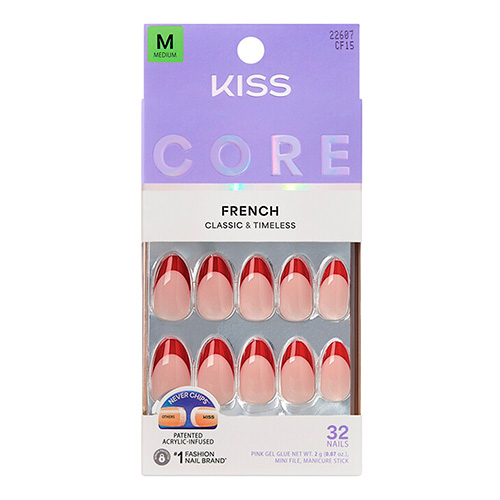 KISS CORE - French Classic & Timeless - 32 Nails - M - Optimistic #CF15