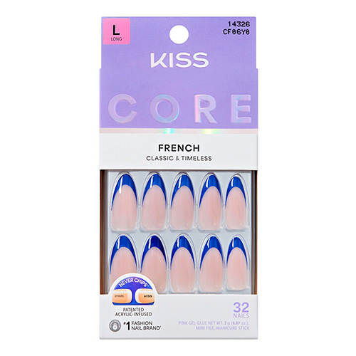 KISS CORE - French Classic & Timeless - 32 Nails - L - Fast Fashion #CF06Y0
