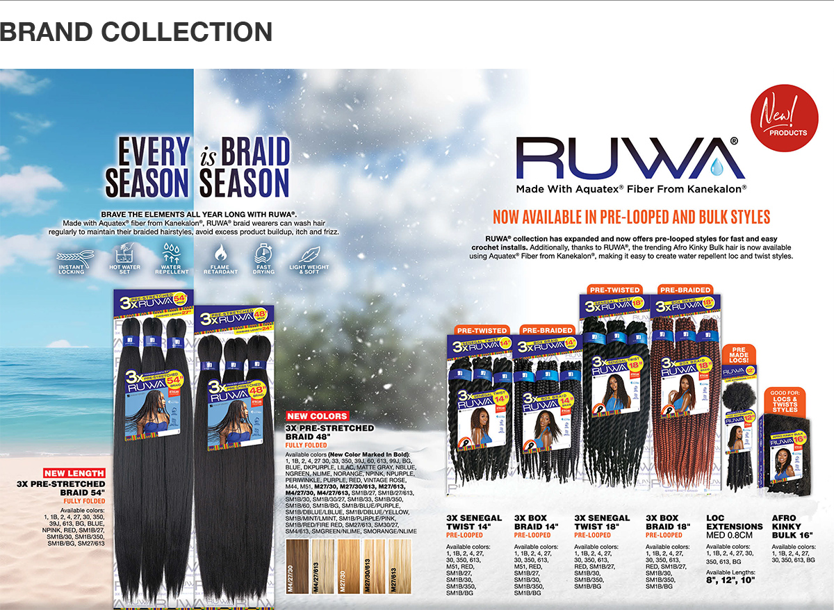 Sensationnel Crochet Braids African Collection 3X Ruwa Box Braid
