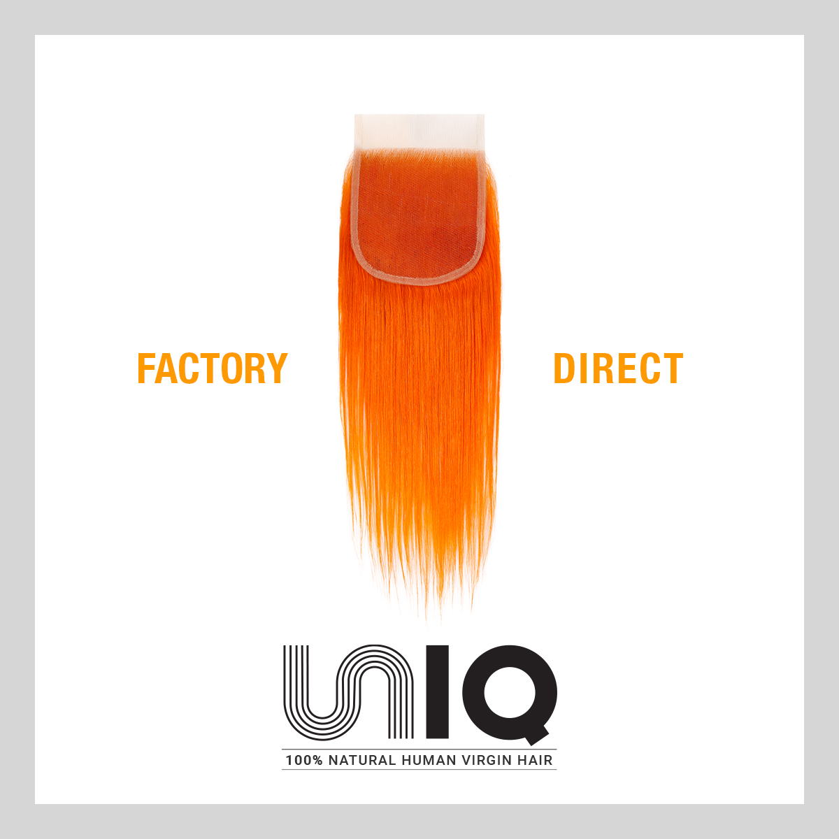 ユニベア ビアンコ Uniq Hair 100% Virgin Human Hair Brazilian Bundle Hair Weave 4X4