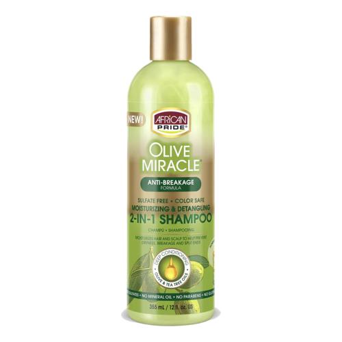 African Pride Olive Miracle - MOISTURIZING & DETANGLING 2-IN-1 SHAMPOO 12 fl oz