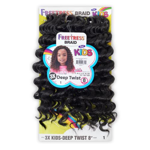 FreeTress Crochet Braids 3X Kids Deep Twist 8