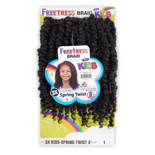 FreeTress Crochet Braids 3X Kids Spring Twist 8
