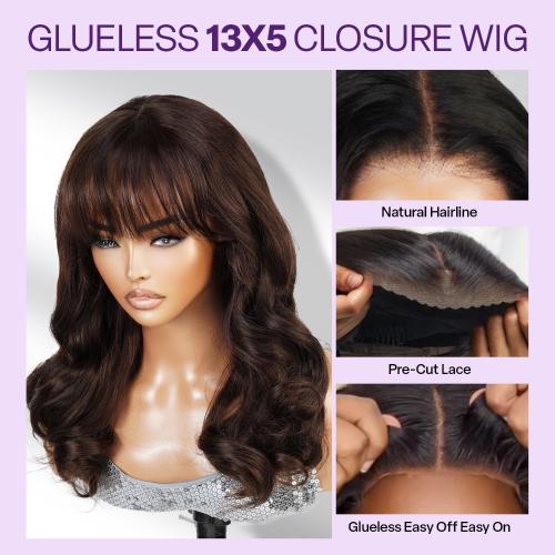 100% Human Hair Wear and Go Pre Cut Pre Plucked Glueless  display picture 1