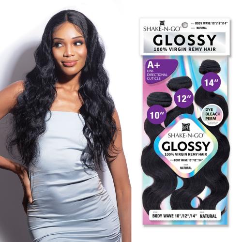Shake-N-Go Virgin Remy Hair Weave Glossy 3 Bundles Body Wave  display picture 1
