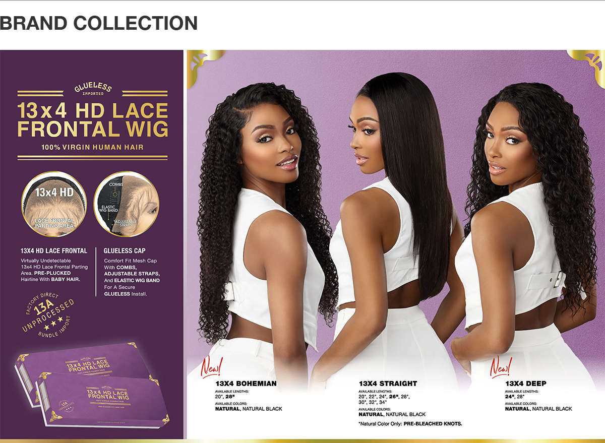 Sensationnel Unprocessed Virgin Human Hair 13X4 HD Lace 