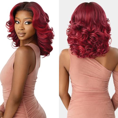 Outre Human Hair Blend Glueless HD 5X5 Lace Closure Wig HHB-Body Wave 16"