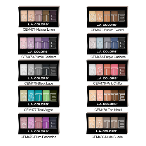 L.A. Colors Matte Eyeshadow In Teal Argle - Mattes Lidschatten-Pigment, Intensiver Farbauftrag