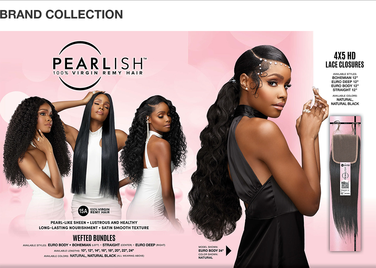 Sensationnel Virgin Remy Human Hair Weave Pearlish 4X5 HD Lace