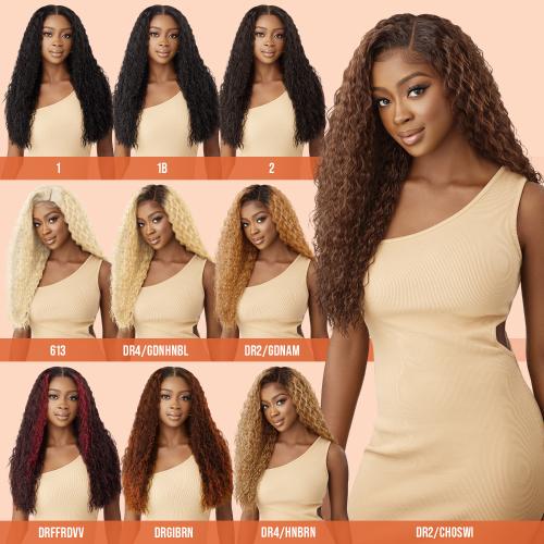 Outre Human Hair Blend Glueless HD 5X5 Lace Closure Wig Peruvian