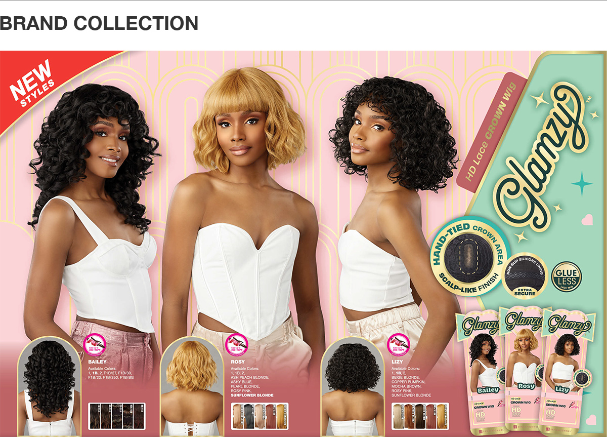 Sensationnel HD Lace Crown Wig Glamzy Glueless Hand-Tied Lizy