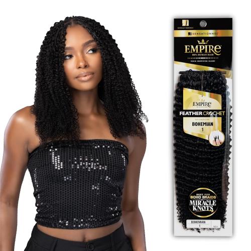 Sensationnel Human Hair Crochet Braids Empire Feather Crochet