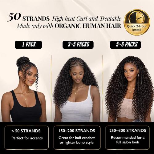 Sensationnel Human Hair Crochet Braids Empire Feather Crochet Deep
