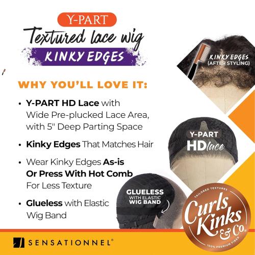 Sensationnel HD Lace Front Wig Curls Kinks N Co Glueless Kinky