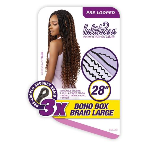 Sensationnel Crochet Braids Lulutress Pre-Looped 3X Boho Box Braid