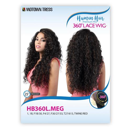 Motown Tress Human Hair Blend Lace Front Wig 360 Lace HB360L  display picture 2