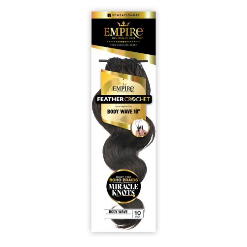 Sensationnel Human Hair Crochet Braids Empire Feather Crochet Body