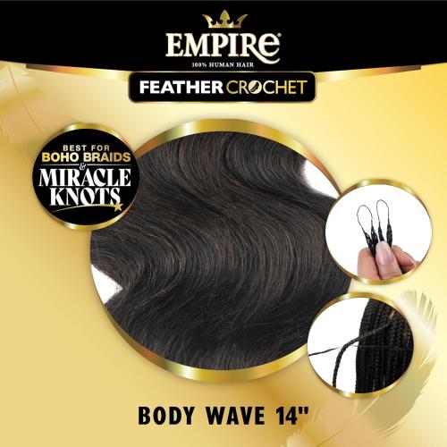 Sensationnel Human Hair Crochet Braids Empire Feather Crochet Body