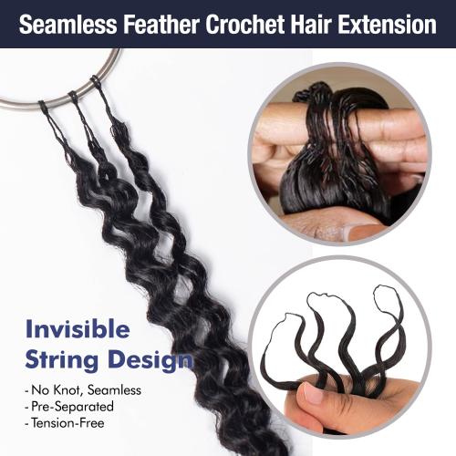 Janet Collection Human Hair Crochet Braids Feather Crochet Afro