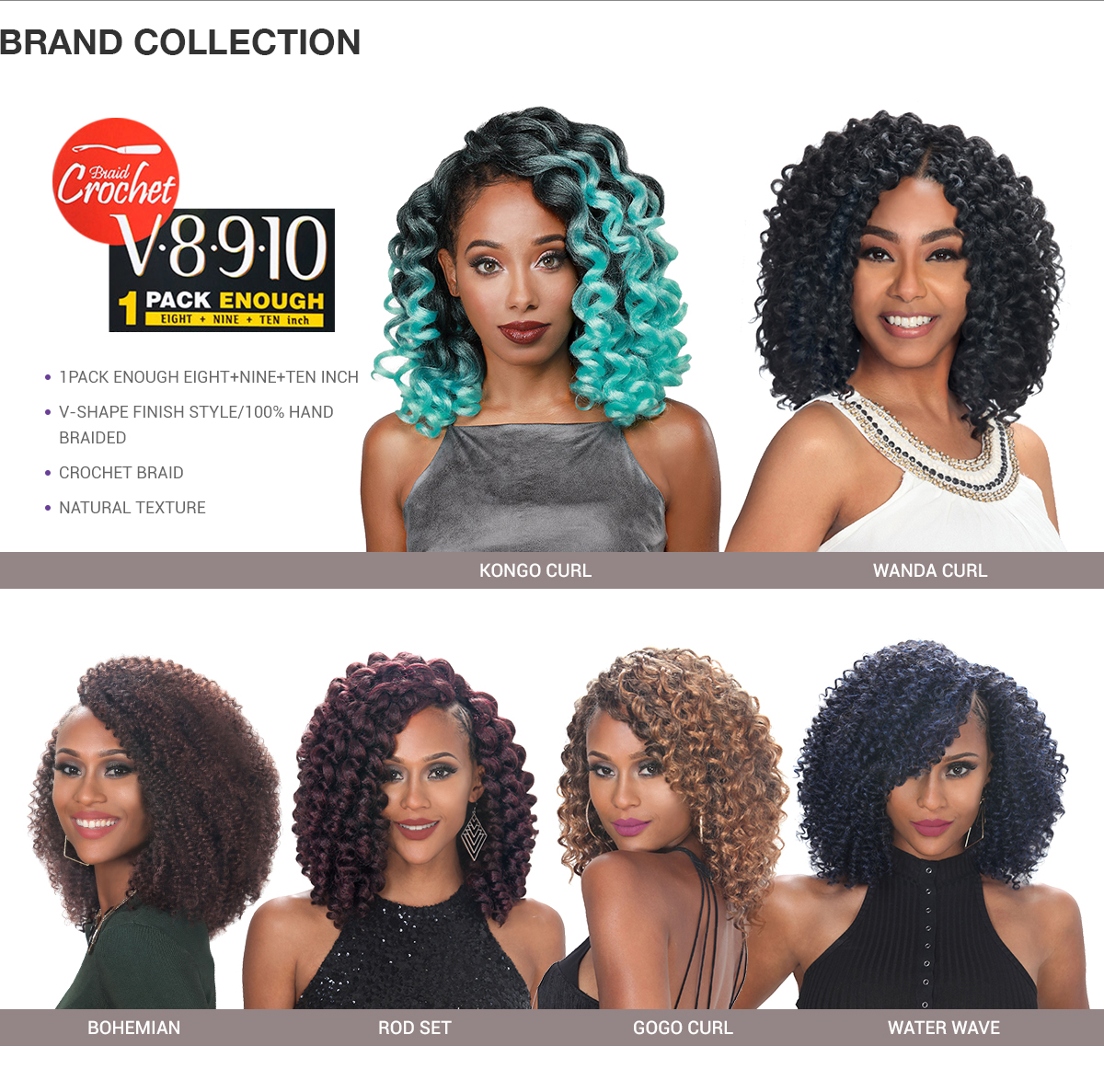 Zury Synthetic Hair Crochet Braids V8.9.10 Water Wave (1Pack