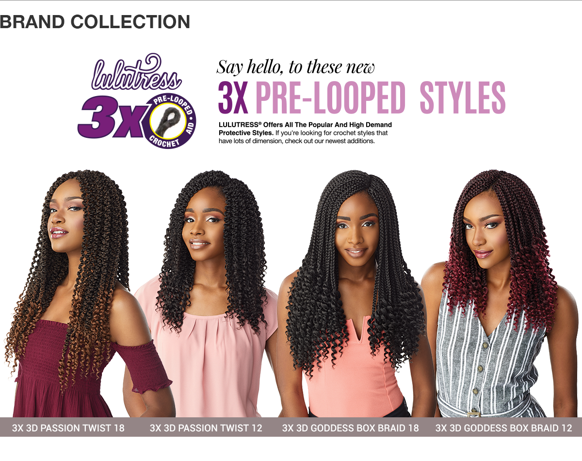 Sensationnel Crochet braids Lulutress 3X Pre-Looped Goddess Box