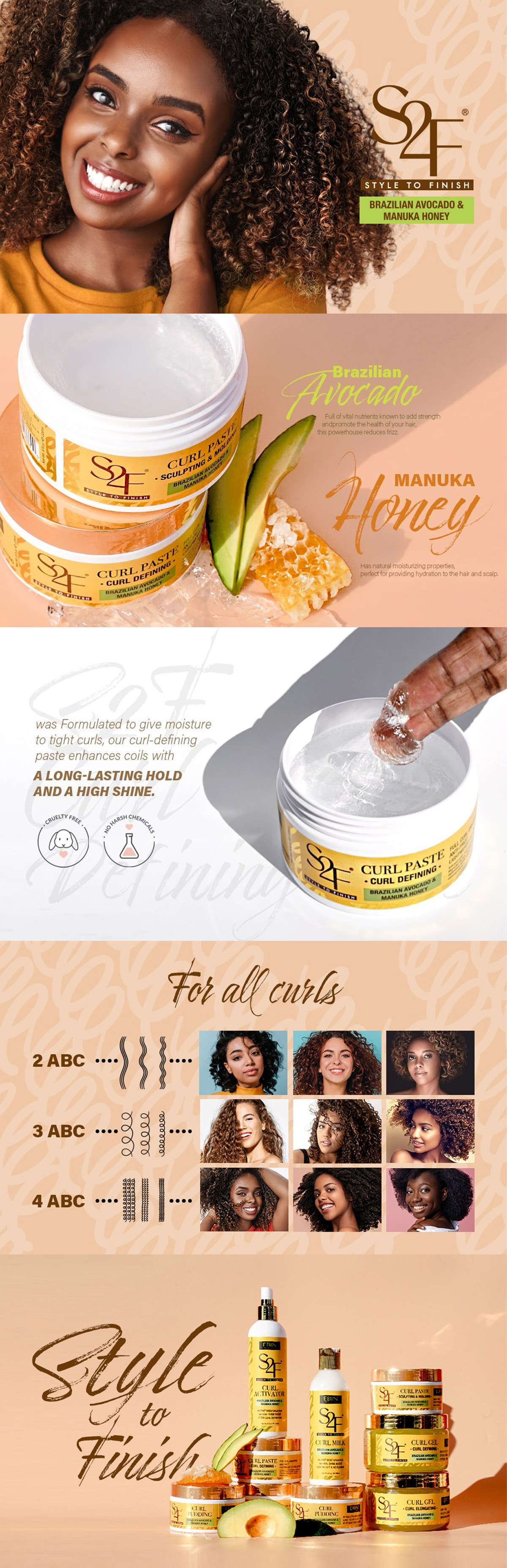Ebin New York Style To Finish S2F Curl Paste 8oz/226ml - SamsBeauty