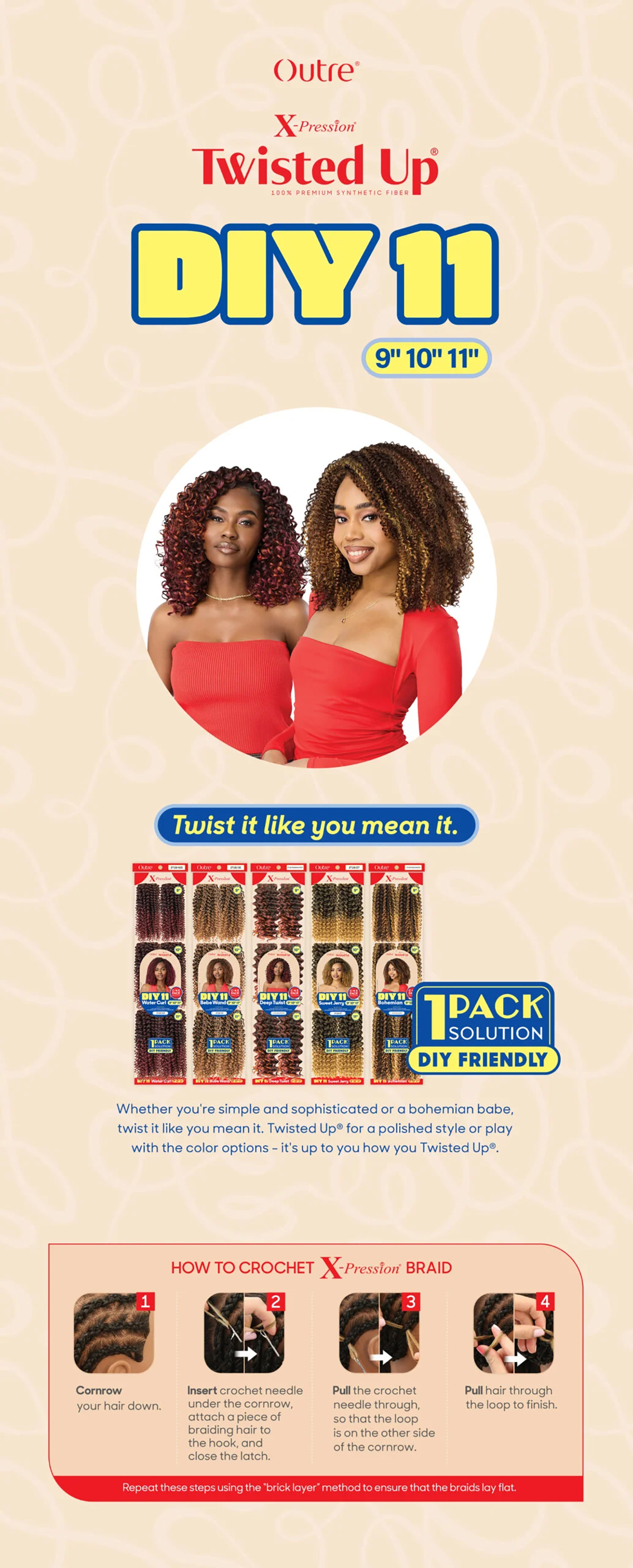 Outre Crochet Braids X-Pression Twisted Up Diy 11 Bebe Wand (9