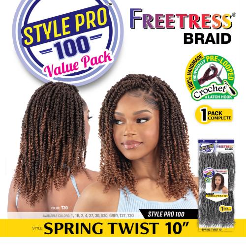 FreeTress Crochet Braids Style Pro 100 Spring Twist 10