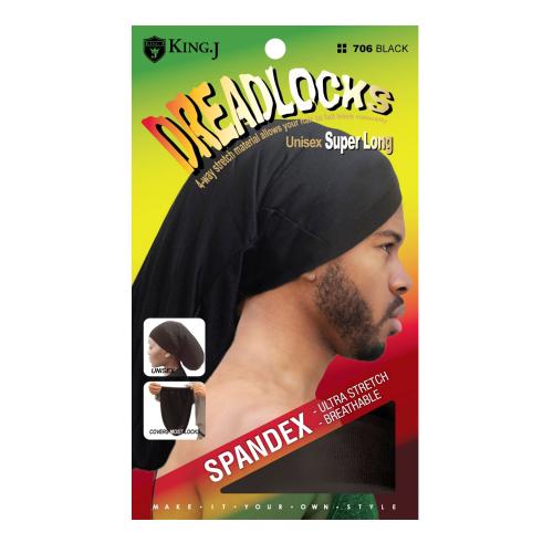 King.J DREADLOCKS Super Long Spandex Cap - Assort #706