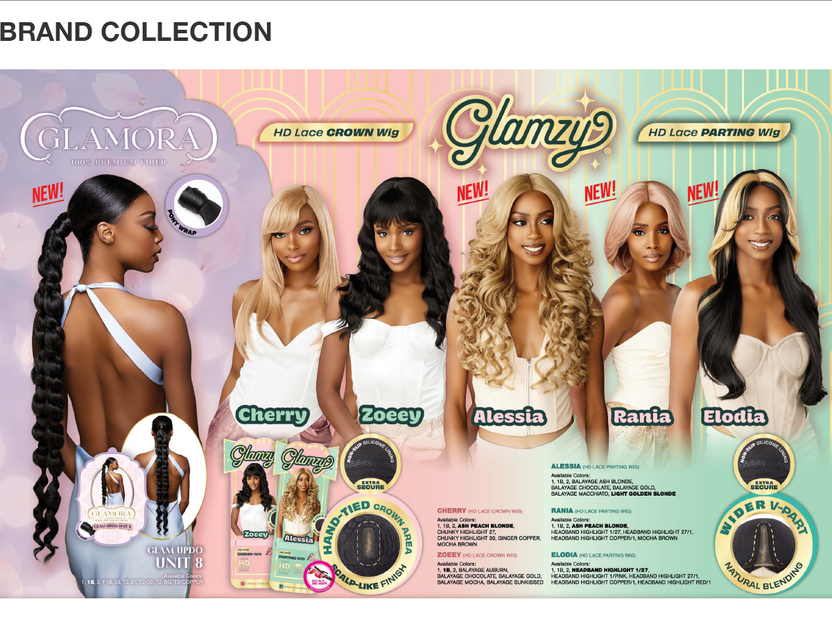 Sensationnel HD Lace Parting Wig Glamzy Glueless Wide V-Part