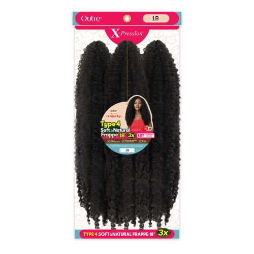 Outre Crochet Braids X-Pression Twisted Up 3X Type4 Soft N Natural
