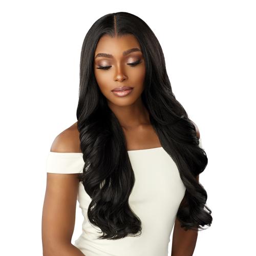 13x6 Glueless Lace Front Wavy Wig 26 Inch Synthetic for Women Pre Cut Lace Wig Deep Wave Human Hair 26 Inch 13x6 HD Lace  main image 4