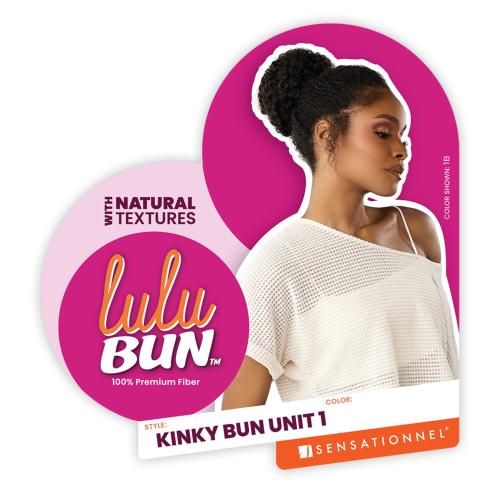 Sensationnel Lulu Bun With Natural Textures Kinky Bun Unit 1