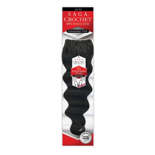 Saga Human Hair Crochet Braids Standard Type Loose Deep - SamsBeauty