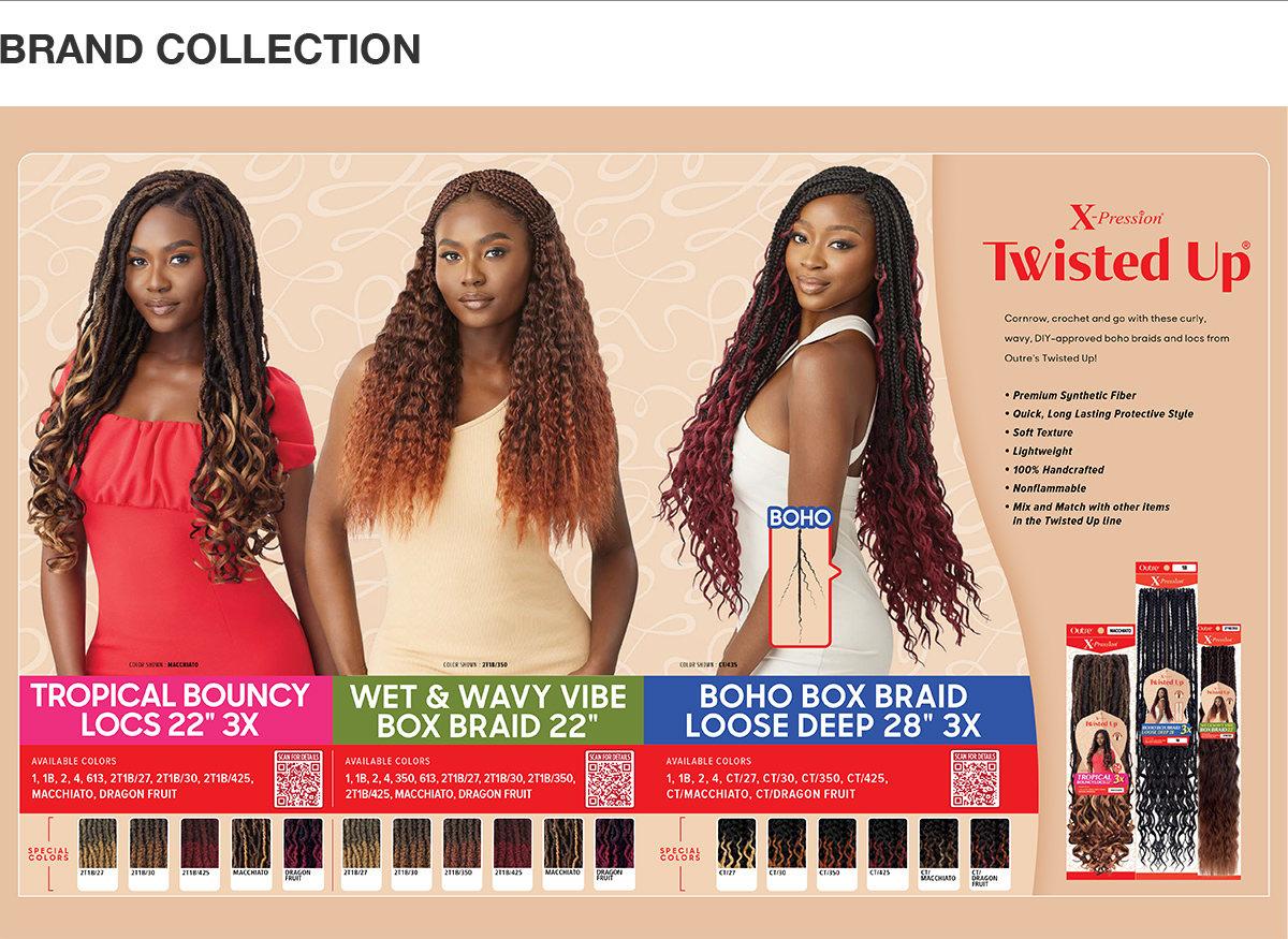 Outre Crochet Braids X-Pression Twisted Up Wet N Wavy Vibe Box