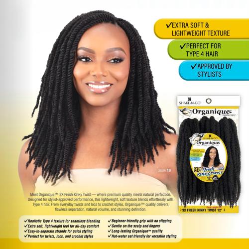 Shake-N-Go Braids Organique Mastermix 3X Fresh Kinky Twist 12