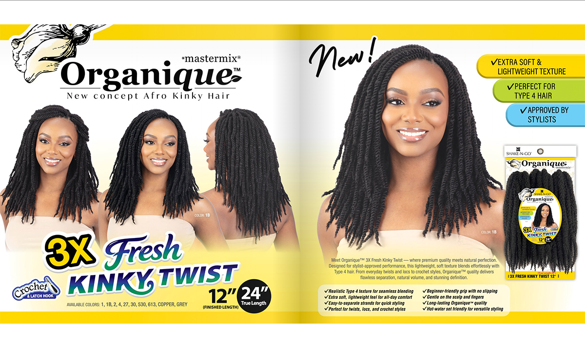 Shake-N-Go Braids Organique Mastermix 3X Fresh Kinky Twist 12